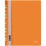 Папка-скоросшиватель пластик. перф. СТАММ А4, 180мкм, оранжевая с прозр. верхом