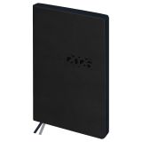 Ежедневник датированный 2026г., А6+, 176л., мягкий переплет, кожзам, BG "Waltz. Black", черный, цветной срез