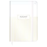 Ежедневник недатированный А5, 136л., 7БЦ BG "Minimal. White", глянцевая ламинация, отд. фольгой