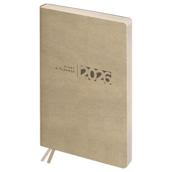 Ежедневник датированный 2026г., А6+, 176л., мягкий переплет, кожзам, BG 