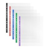 Папка-вкладыш с перфорацией Berlingo "Squares", А4, 40мкм, рельефная текстура, матовая, с цветным корешком, ассорти