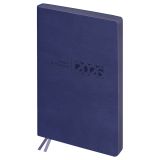 Ежедневник датированный 2026г., А6+, 176л., мягкий переплет, кожзам, BG "Waltz. Blue", синий, цветной срез