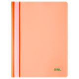 Папка-скоросшиватель пластик. СТАММ "Сияние" А4, 180мкм, оранжевый с прозр. верхом