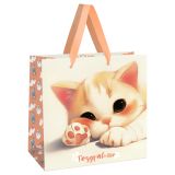 Пакет подарочный 20*20*10см MESHU "Lovely kitten", матовая ламинация