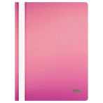 Папка-скоросшиватель пластик. СТАММ "Сияние" А4, 180мкм, розовый с прозр. верхом