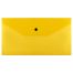 Папка-конверт на кнопке СТАММ С6+, 150мкм, пластик, прозрачная, желтая